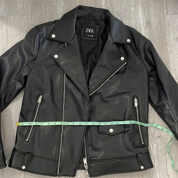 Zara vegan leather black jacket - Picture 3 of 3